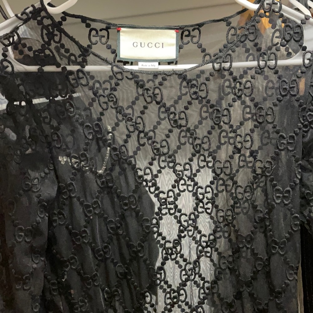 Gucci tulle top